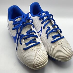 Nike White and Blue Athletic Shoes
758